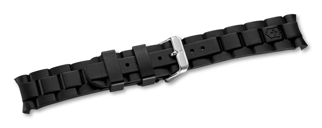 Black rubber strap with buckle-004306