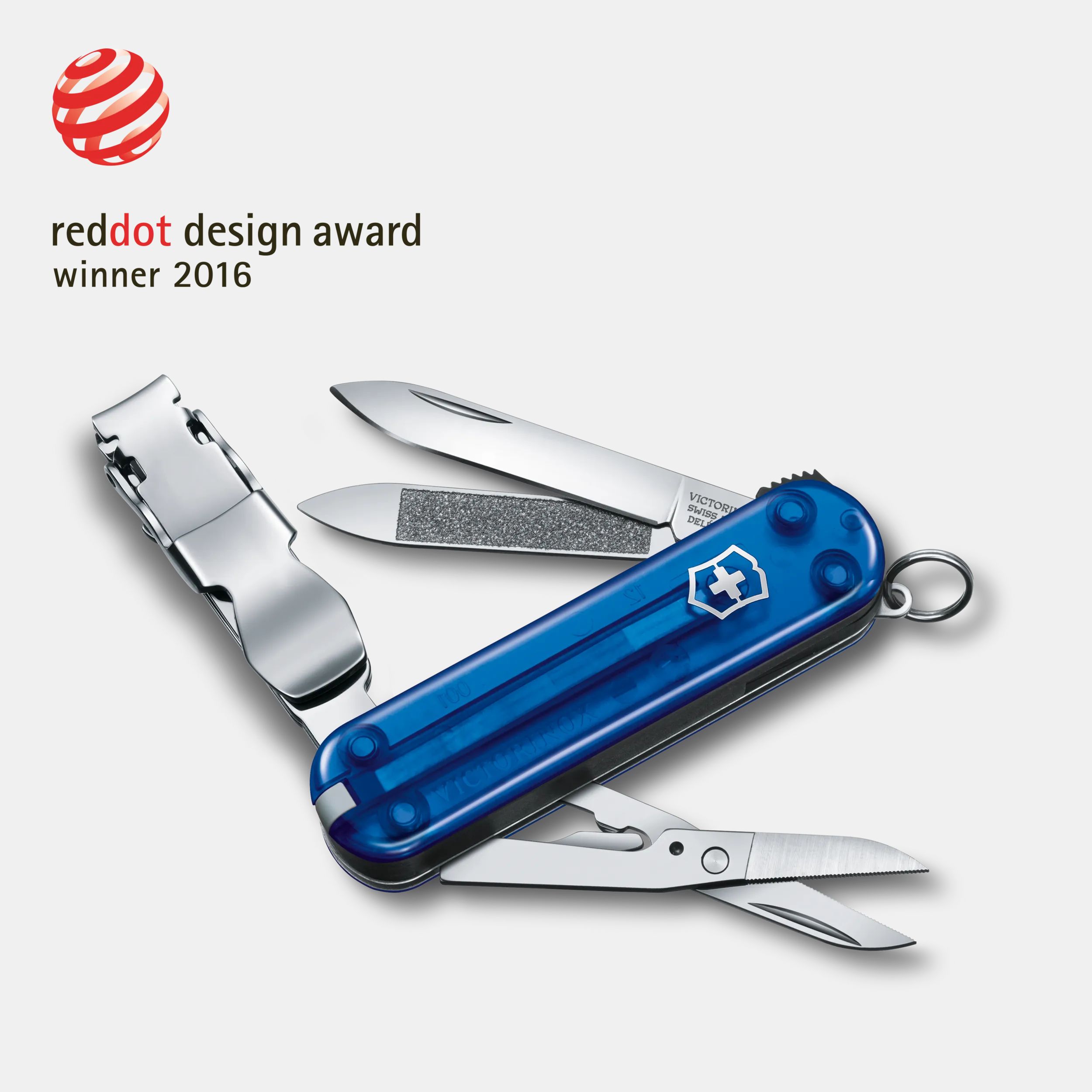 Victorinox Nail Clip 580 in blue transparent 0.6463.T2