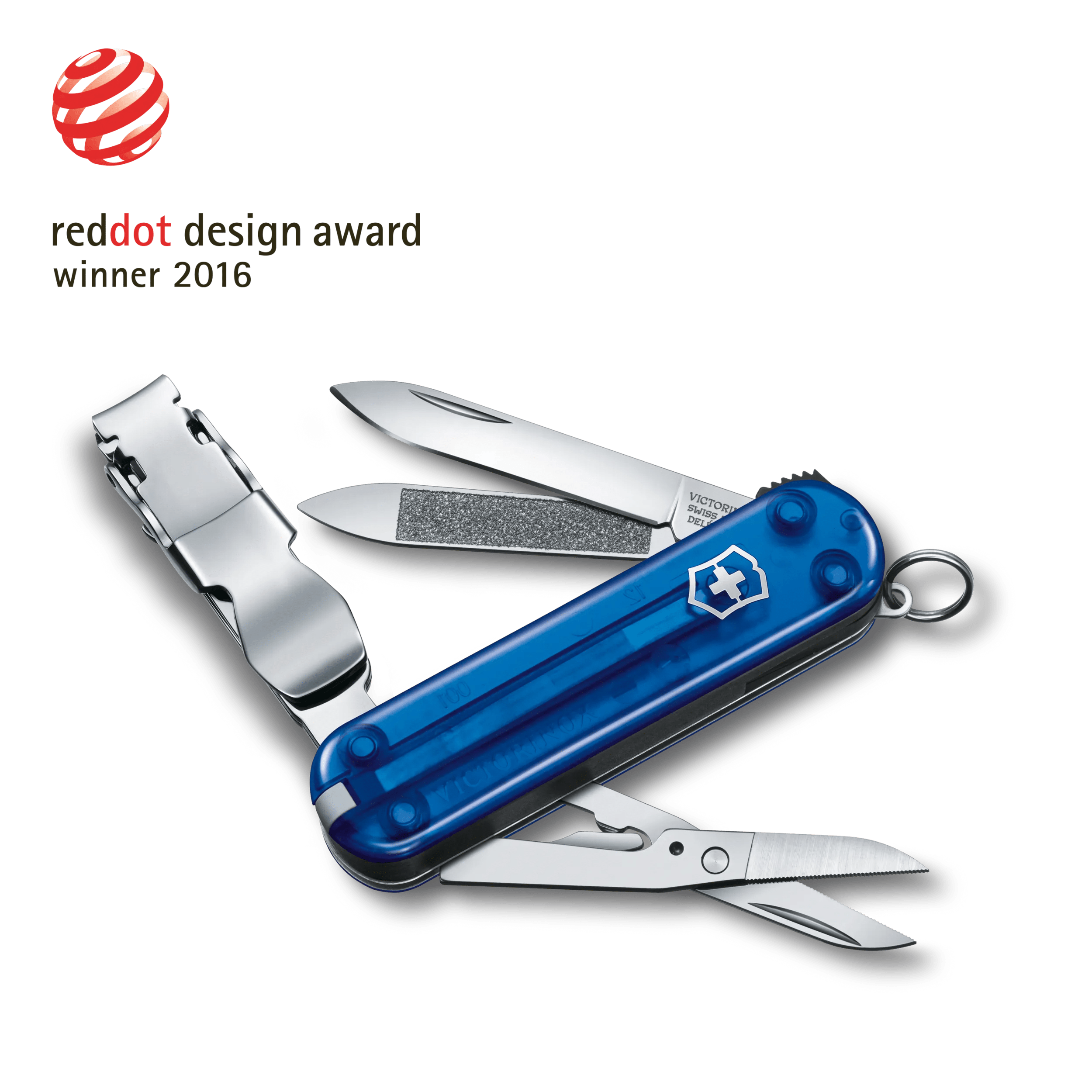 Victorinox Nail Clip 580 in blue transparent - 0.6463.T2