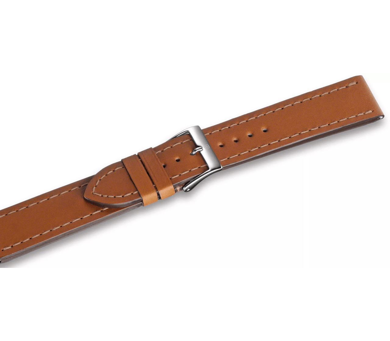 Brown leather strap with buckle - null