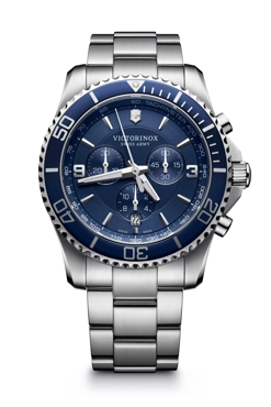 稼動品　VICTORINOX ビクトリノックス　クロノグラフ　ブルー盤　腕時計kkの時計