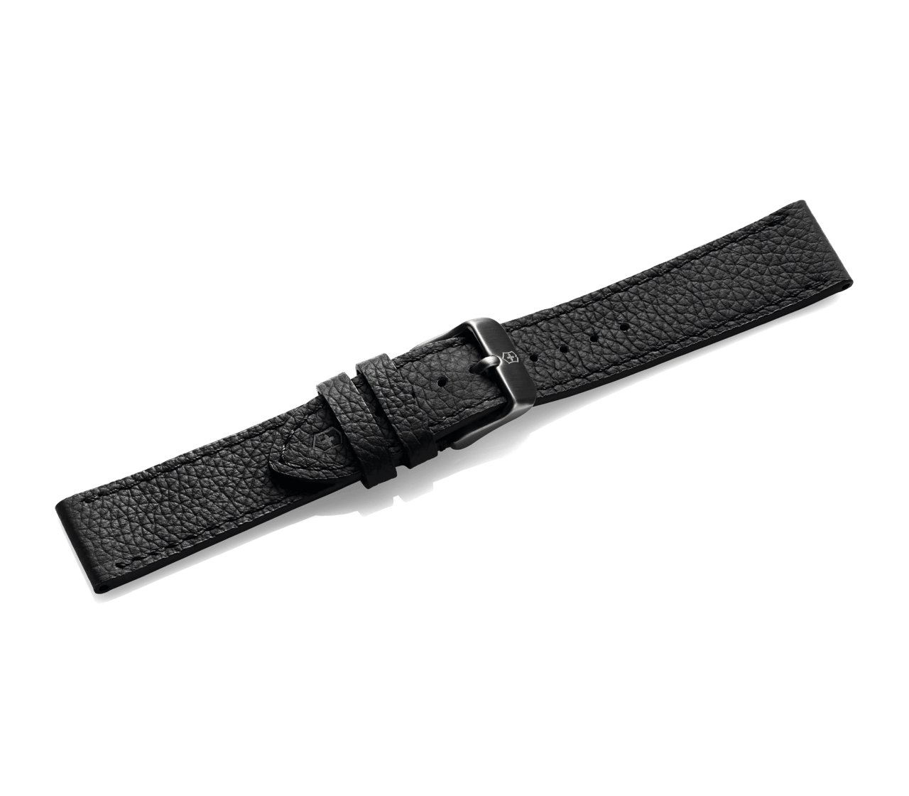 Black leather strap with buckle - null