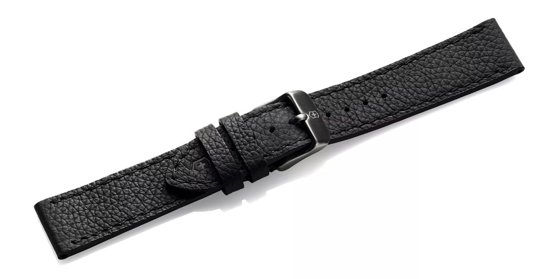 Black leather strap with buckle-005546