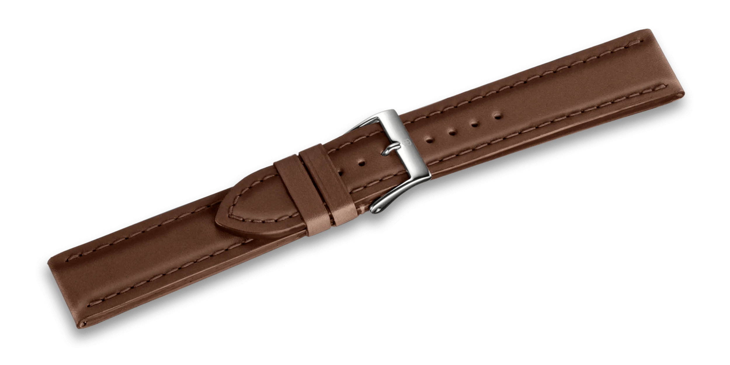 Brown leather strap with buckle-005803