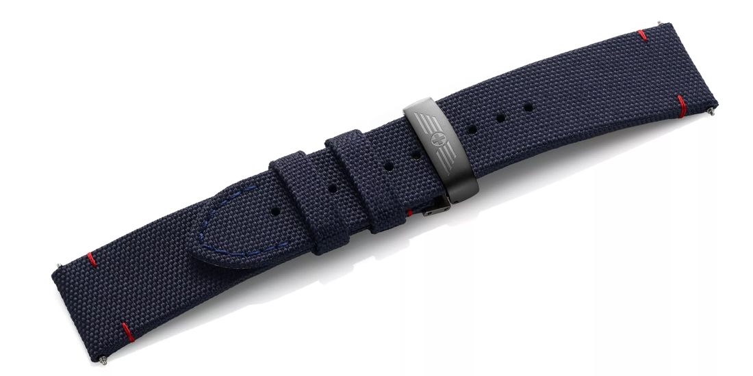 Blue fabric strap with buckle-005543