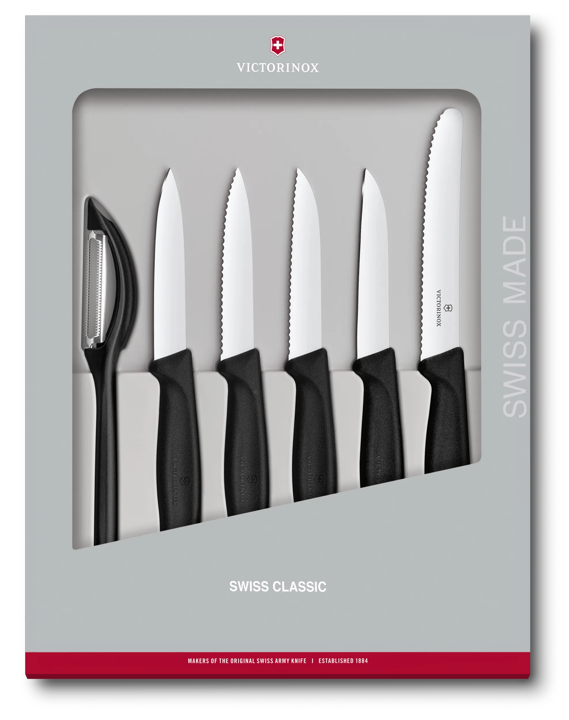 Victorinox Swiss Classic Paring Knife Set 6 pieces in black