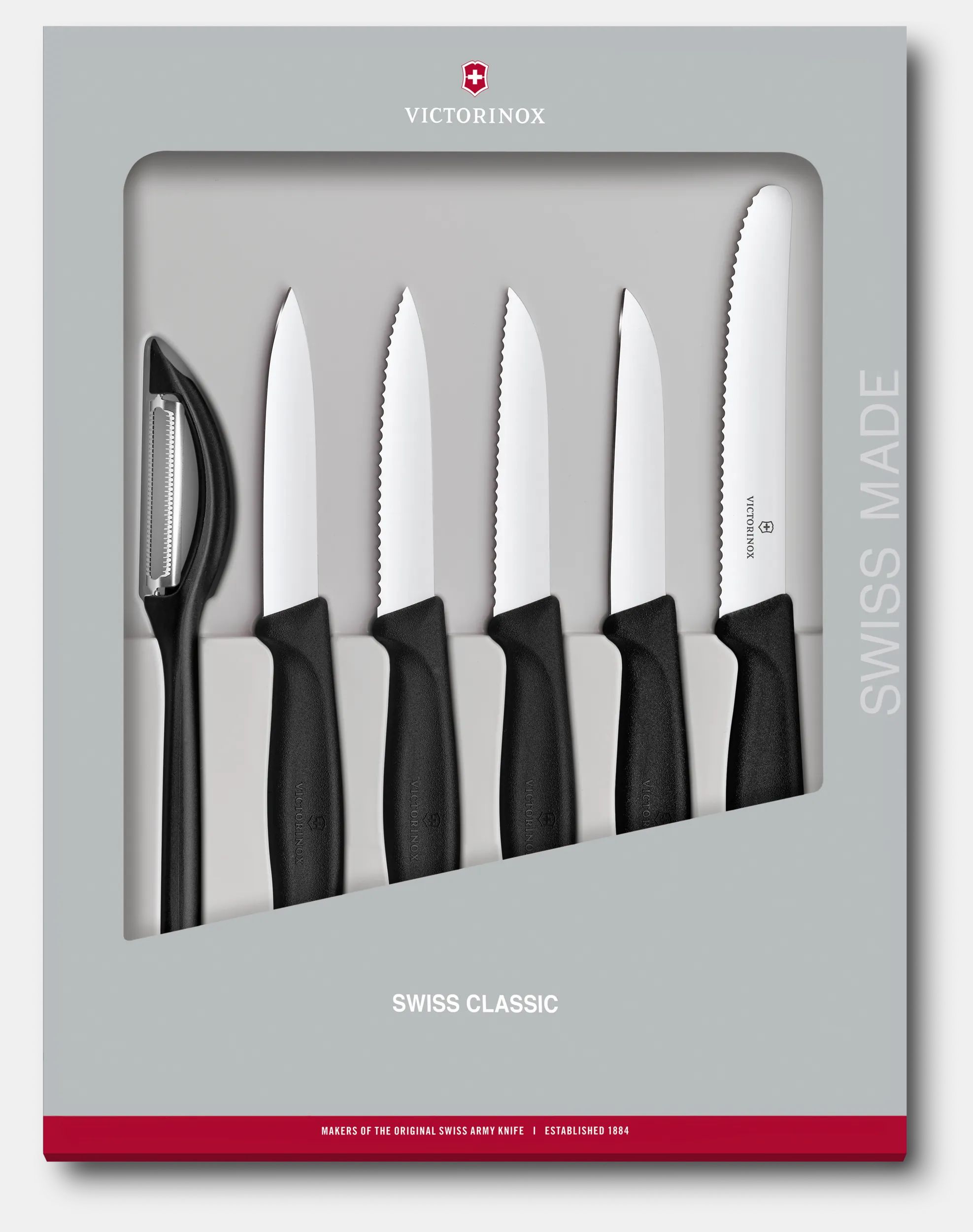 Victorinox Swiss Classic Paring Knife Set 6 pieces in black 6.7113.6G