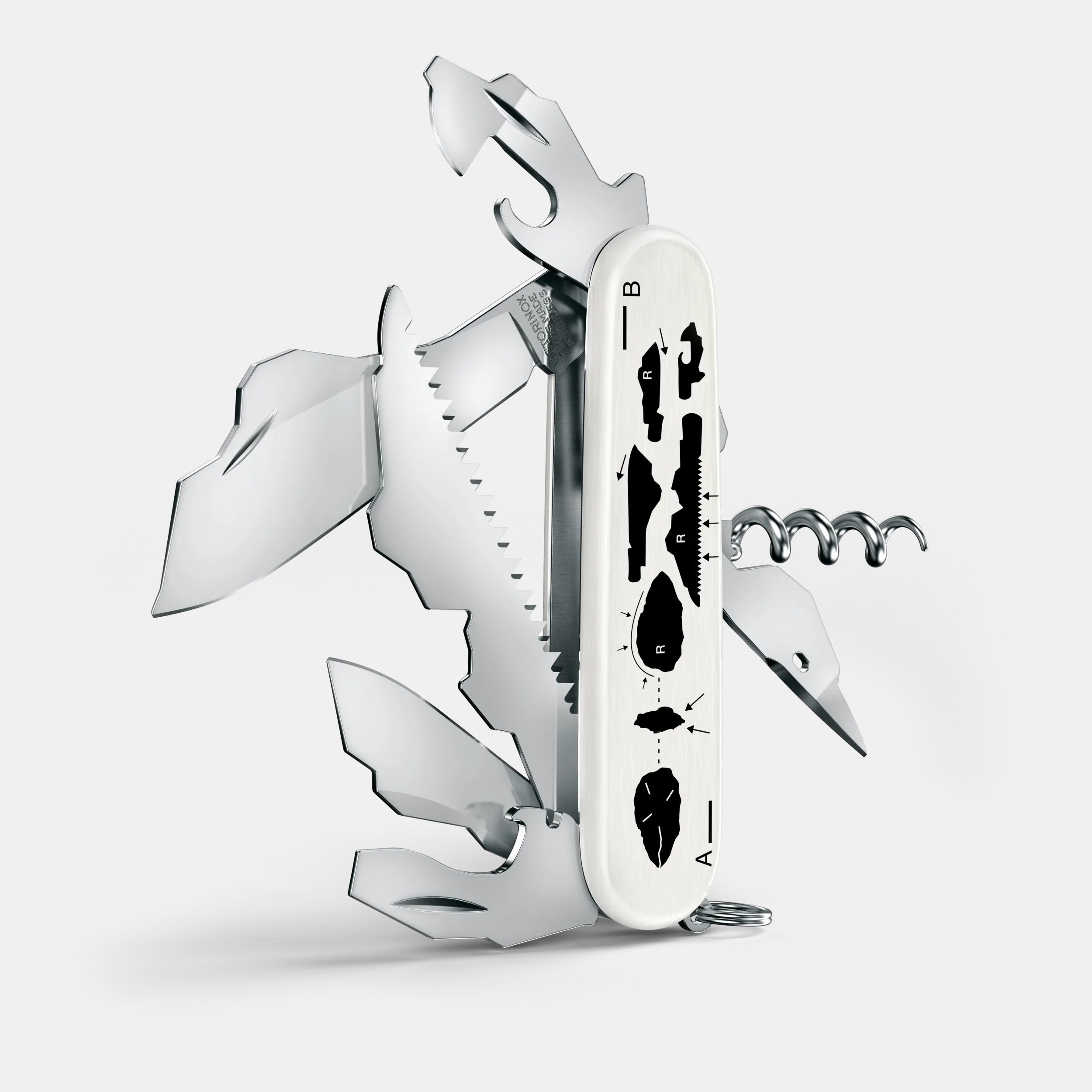 【セール 登場から人気沸騰】 Victorinox Off-White™ White Designer in Victorinox c/o アクセサリー