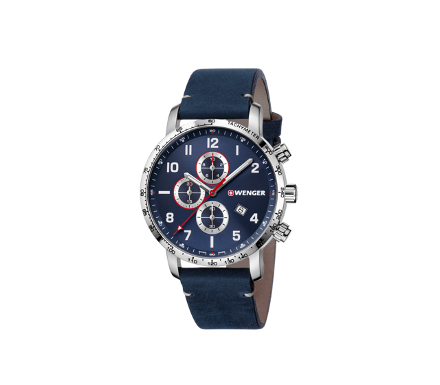 Wenger Attitude Chrono in Blue 44 mm 01.1543.109