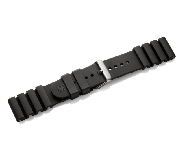 Black rubber strap with buckle-005327