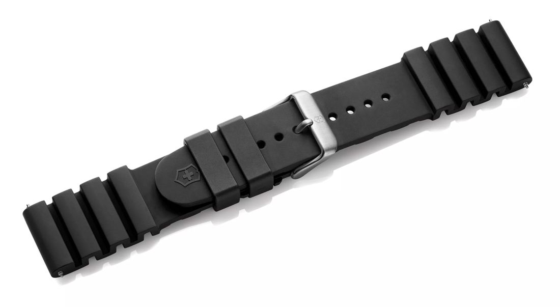 Black rubber strap with buckle-005327