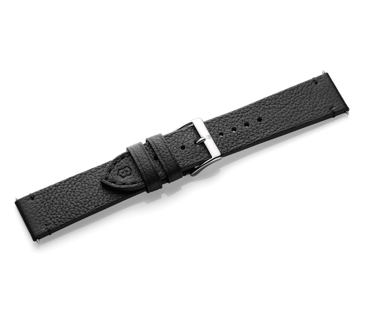 Black leather strap with buckle - null