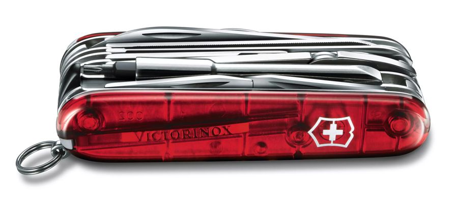 Victorinox Cyber Tool L en rojo translúcido - 1.7775.T