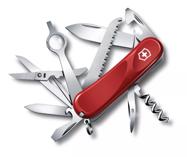  Victorinox Swiss Army Explorer Pocket Knife with Leather  Pouch, Red, 91mm : Folding Camping Knives : Sports & Outdoors
