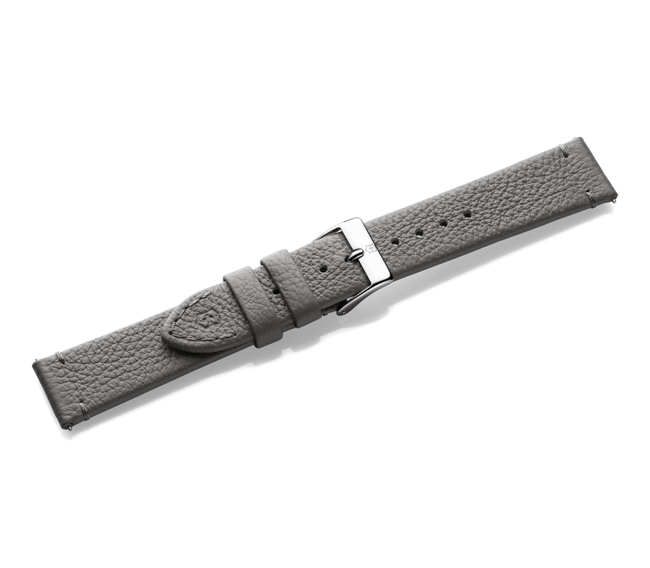 Grey leather strap with buckle - null