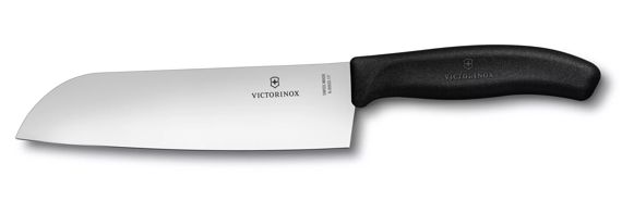 Victorinox Cuchillo para chef Swiss Classic con filo con alvéolos en negro  - 6.8023.25G