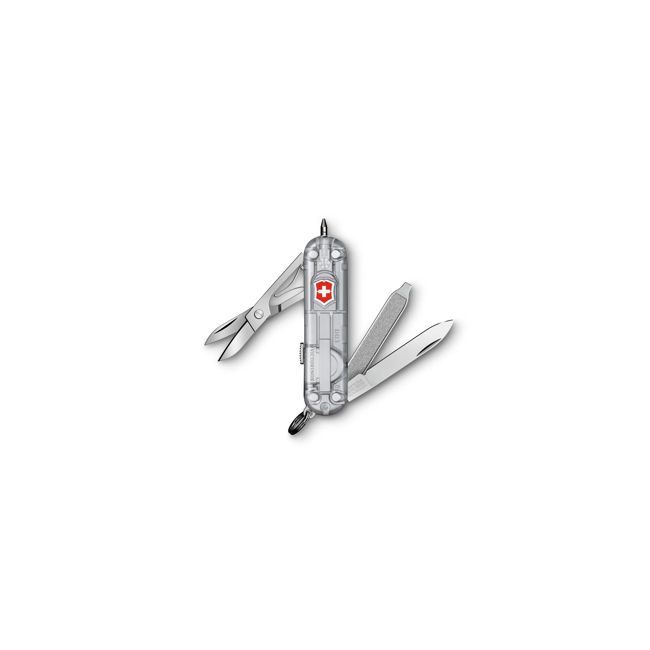  Victorinox Signature Lite Swiss Army Knife, Compact 7 Function  Swiss Made Pocket Knife with Pressurized Ballpoint Pen, LED and Key Ring -  Sapphire : Tools & Home Improvement