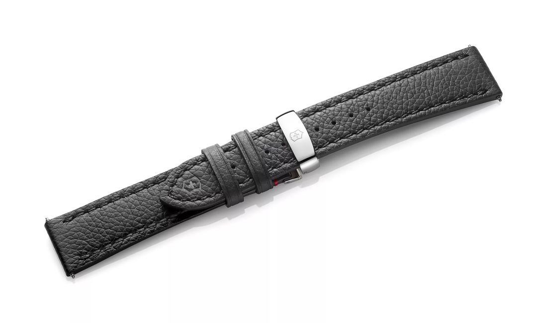 Black leather strap with buckle-005009