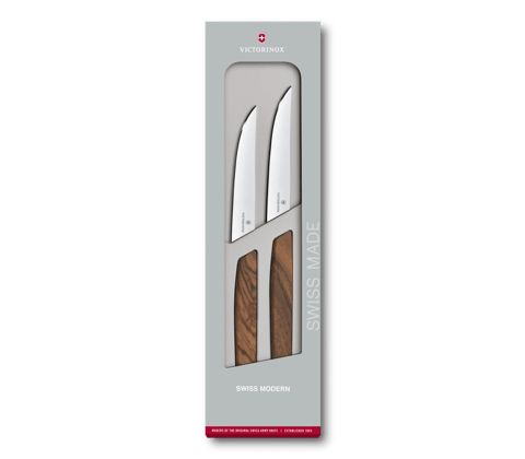 Swiss Modern Steak Knife Set, straight edge-6.9000.12G