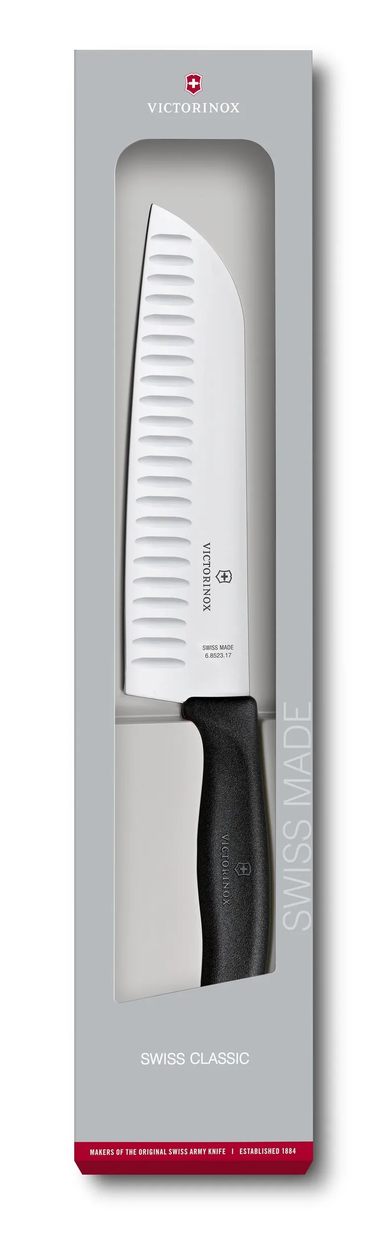 Swiss Classic Santoku Knife fluted edge