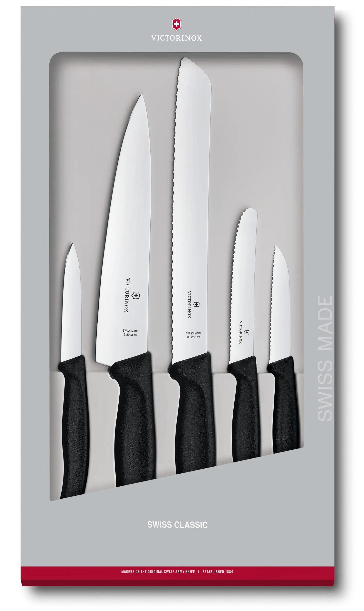 VICTORINOX 5 PIECE BUTCHER SKINNER BONING KNIFE SET SWISS MADE