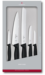 Victorinox SwissClassic 6.7133.7G set di coltelli da cucina, 7-pz, nero