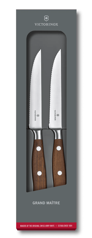 Victorinox Grand Maître Wood Steak Knife Set in Modified Maple 7.7240.2W