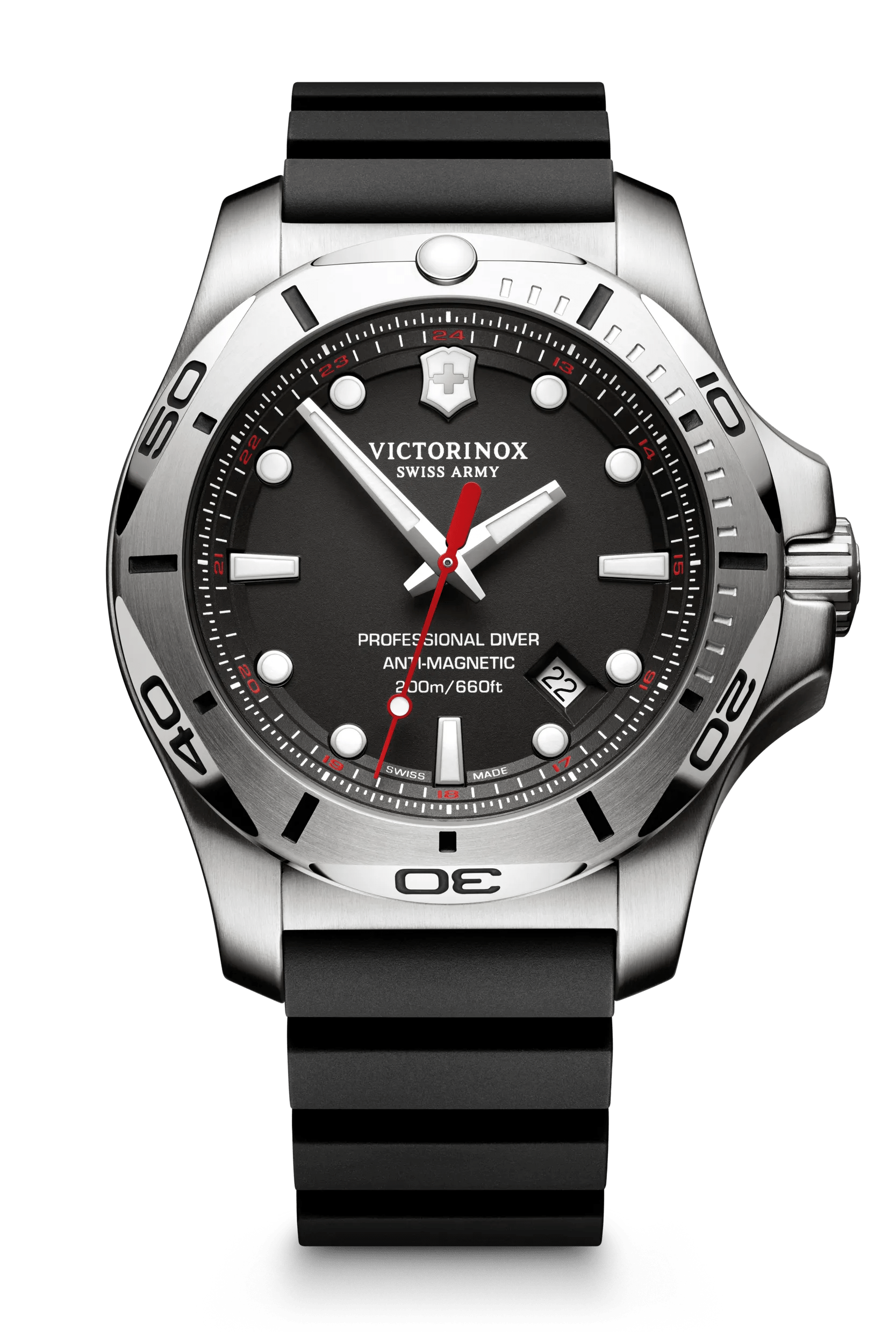 ケース素材ステンレス鋼Victorinox 腕時計 241736 赤ダイアル プロダイバー ウォッチ