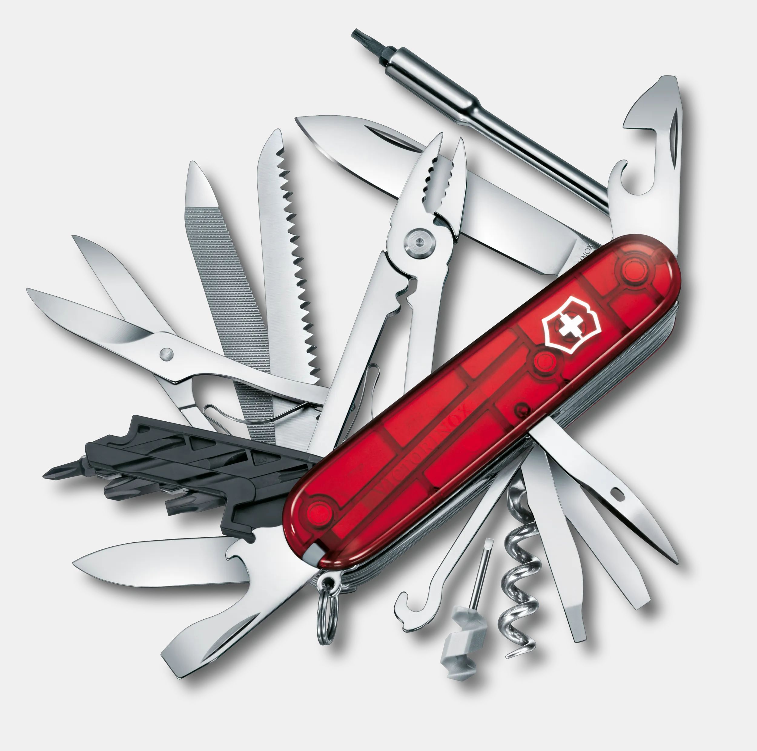 Victorinox Cyber Tool L in red transparent 1.7775.T