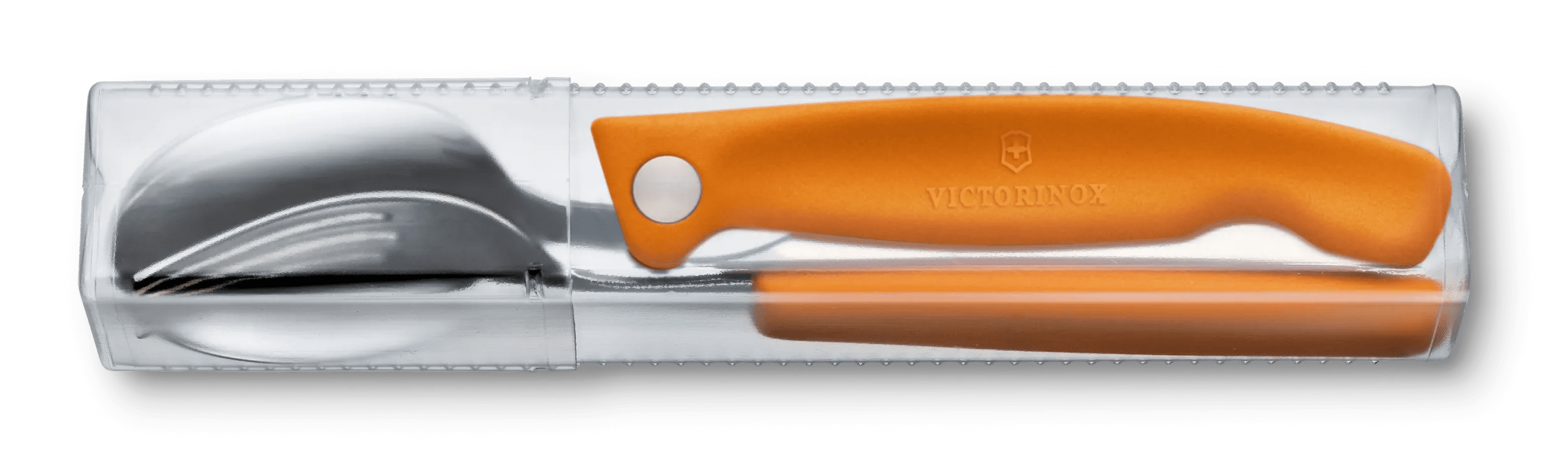 Victorinox Swiss Classic Paring Knife Fork and Spoon Set in orange 6.7192.F9