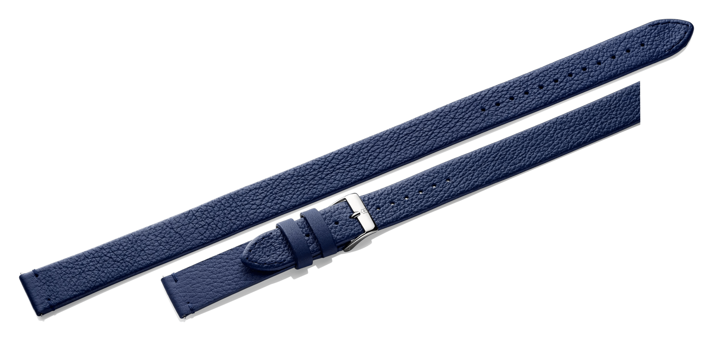 Blue leather strap with buckle-005395