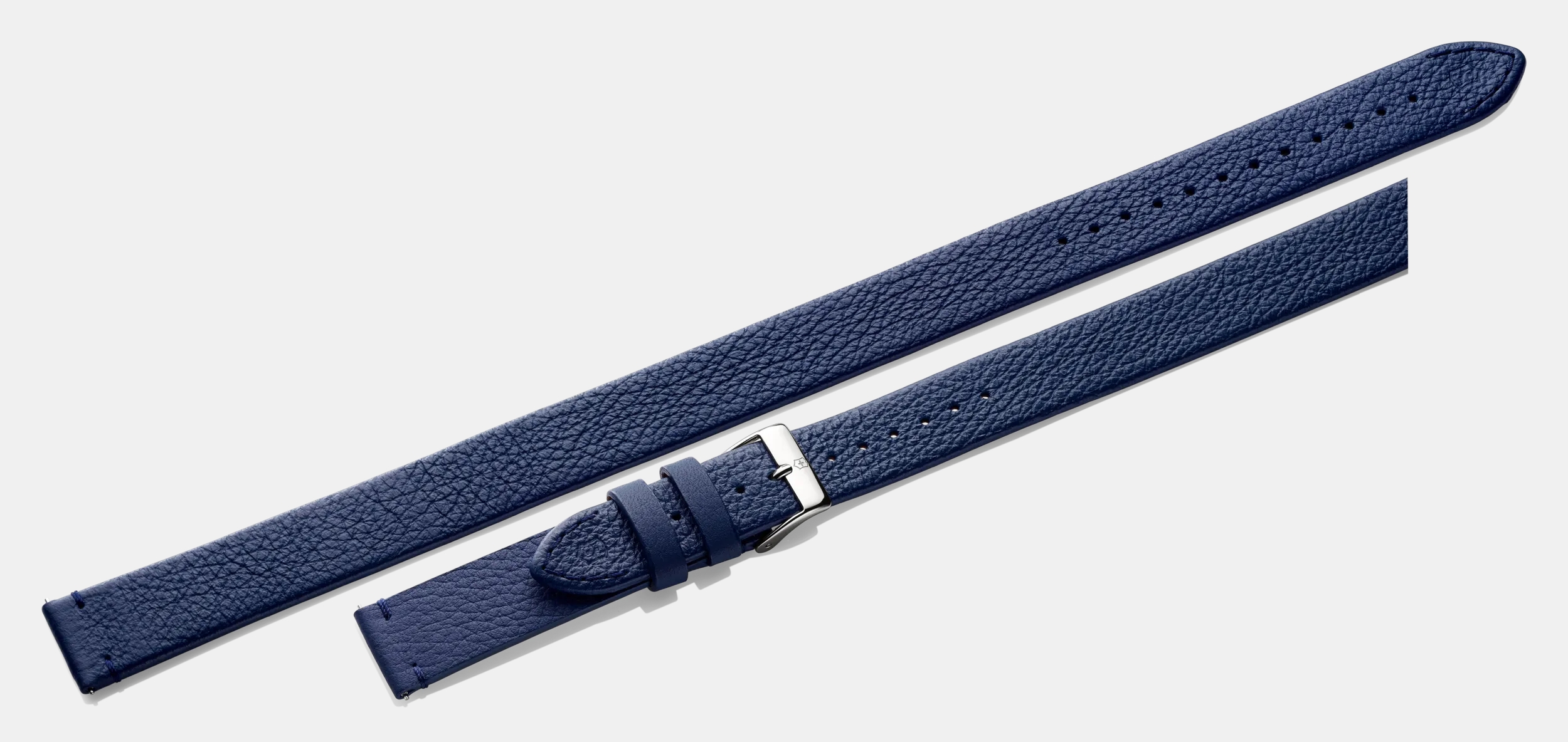 Blue leather strap with buckle - 005395