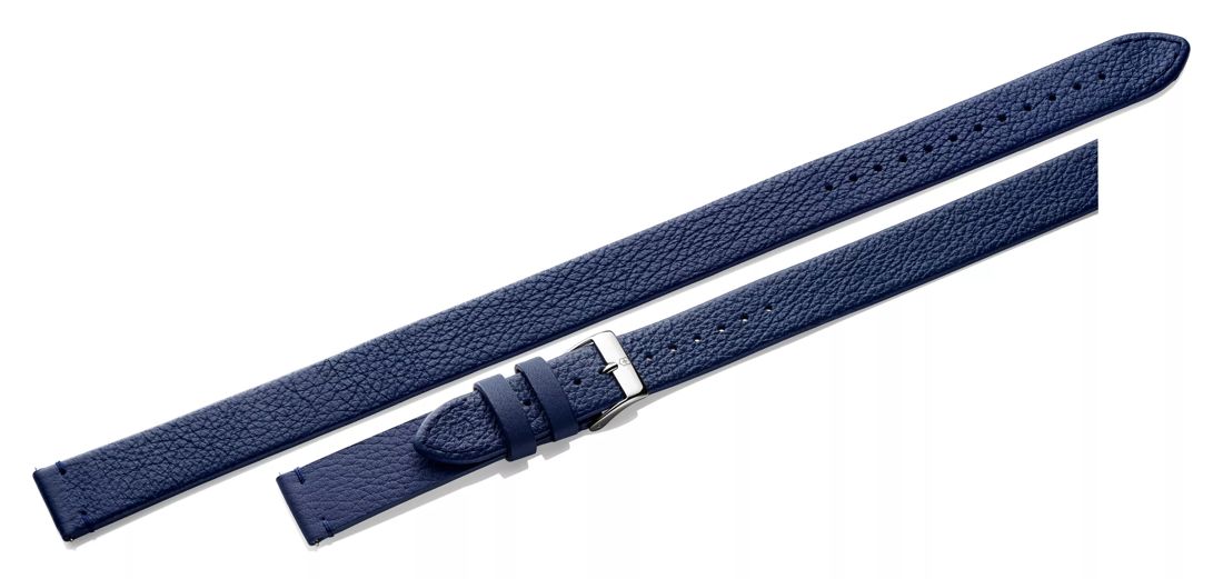Blue leather strap with buckle-005395