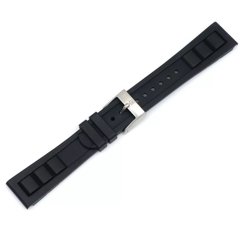 Black rubber strap with buckle-002095