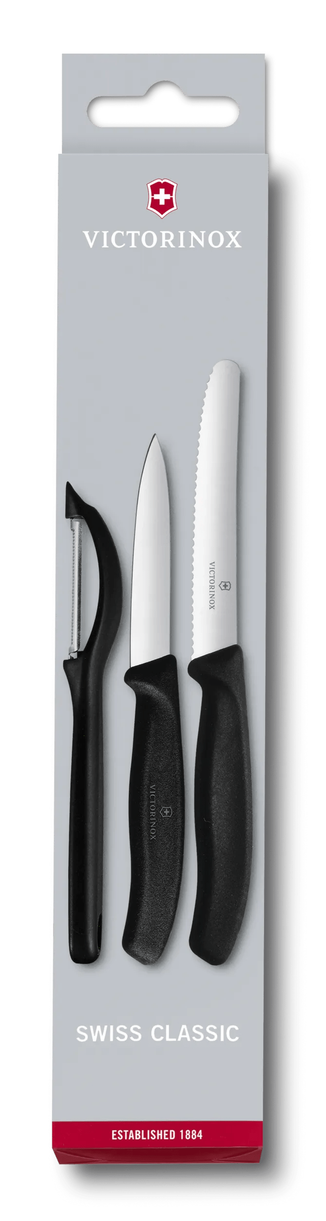 Swiss Classic Paring Knife Set with Peeler, 3 Pieces-6.7113.31