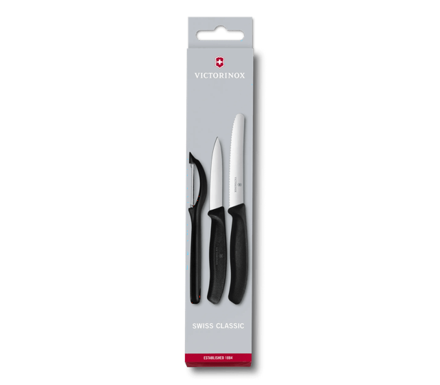 Swiss Classic Paring Knife Set with Peeler, 3 Pieces-6.7113.31