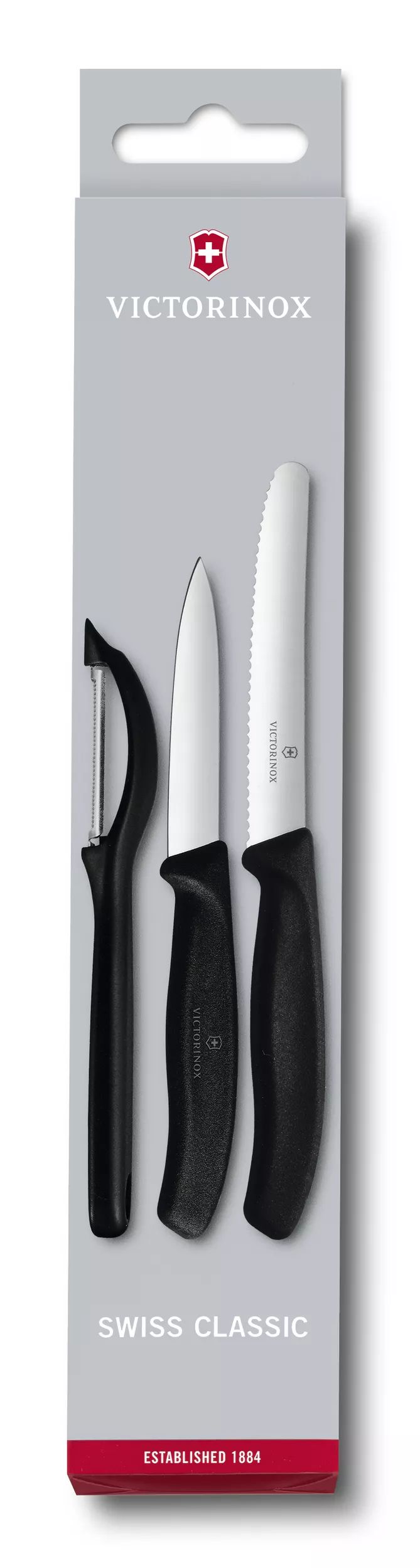 Swiss Classic Paring Knife Set with Peeler, 3 Pieces-6.7113.31