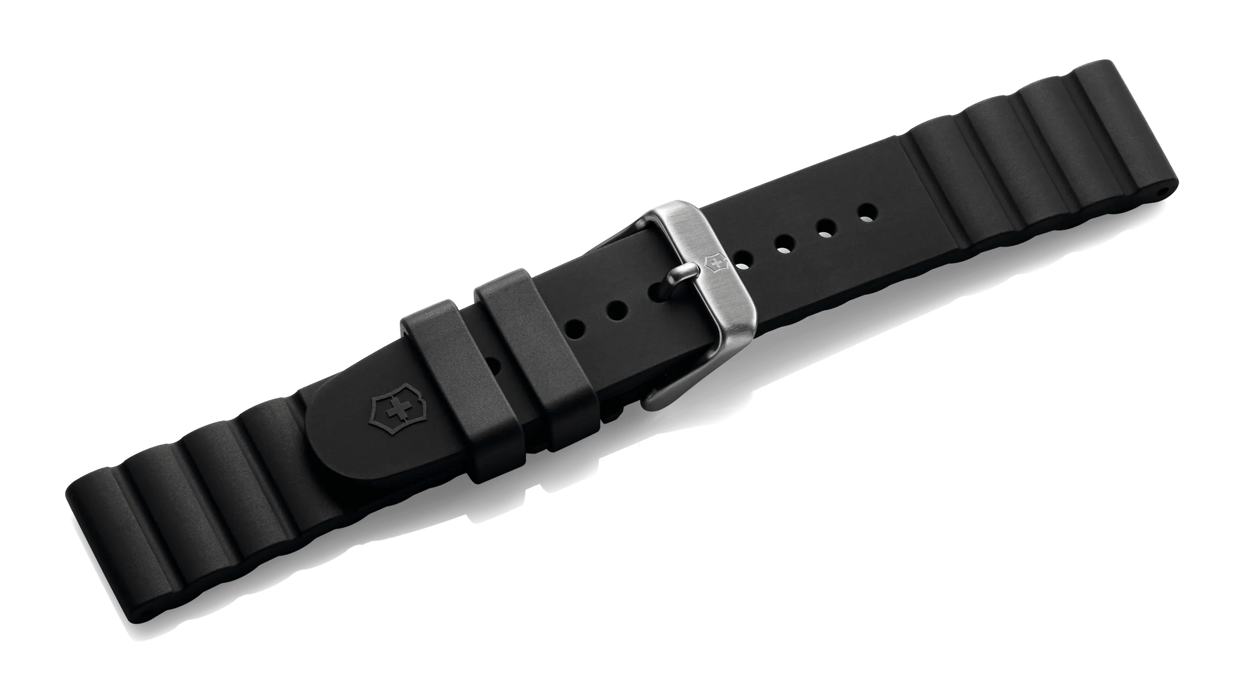 Black rubber strap with buckle-005490