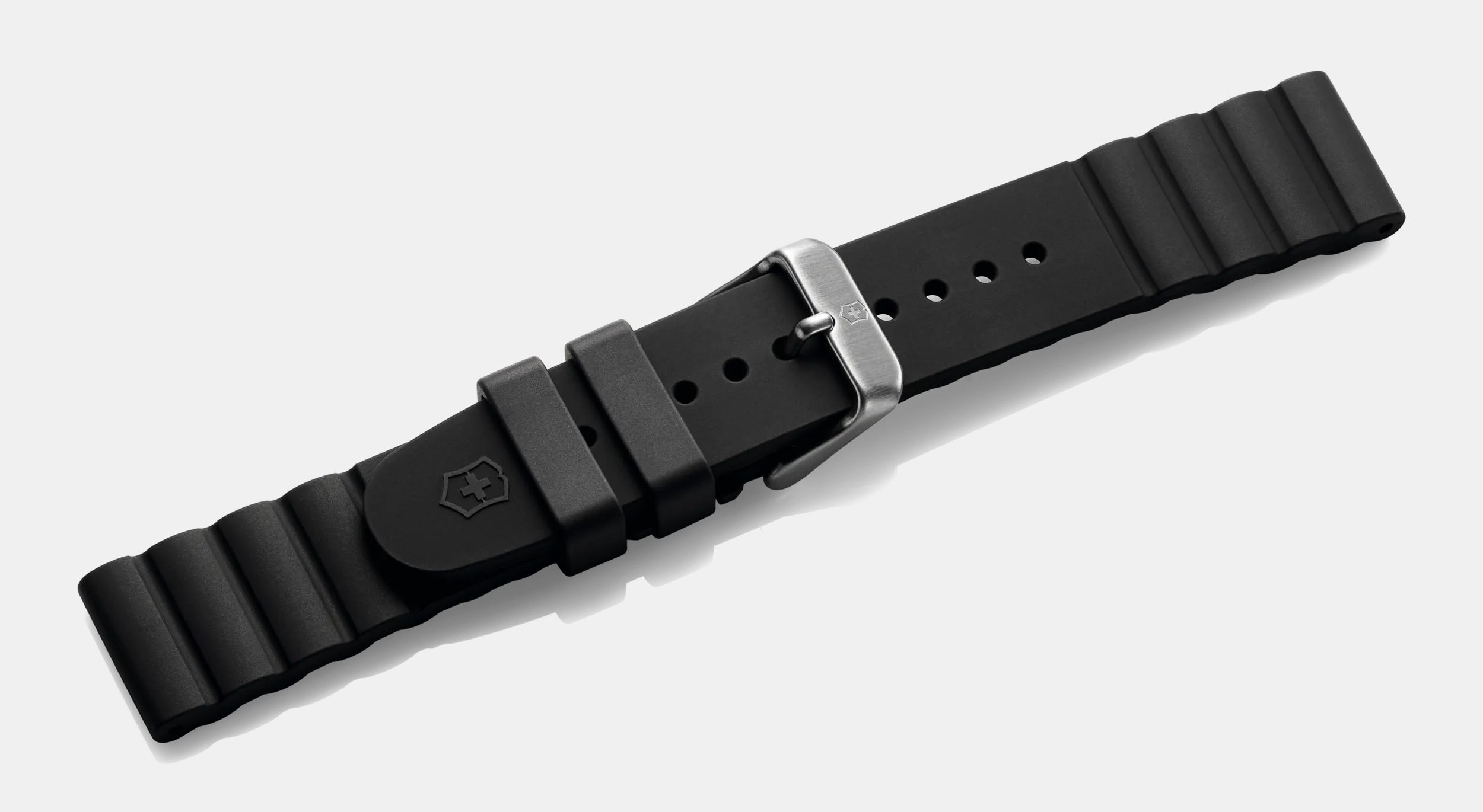 Black rubber strap with buckle