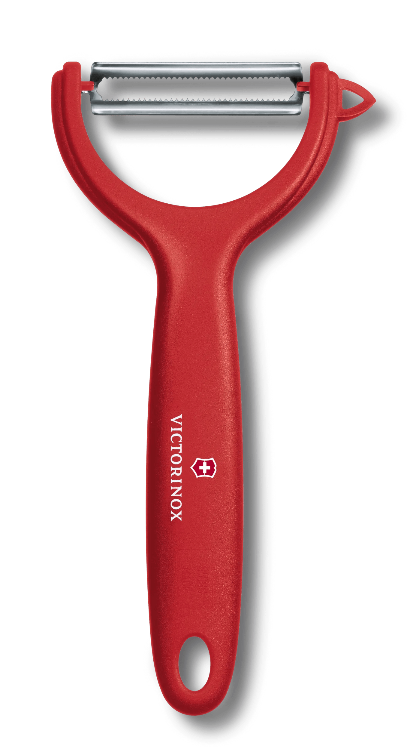 Éplucheuse Y Lacor - Acier Inoxydable, Manche Rouge Sans BPA, 12,5 Cm
