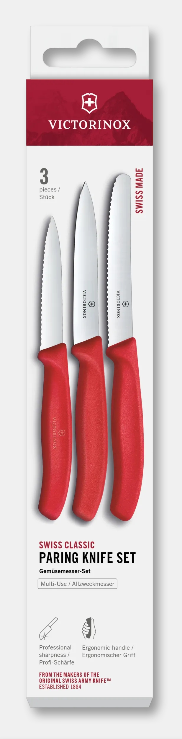 Swiss Classic Paring Knife Set, 3 Pieces - 6.7111.34C1