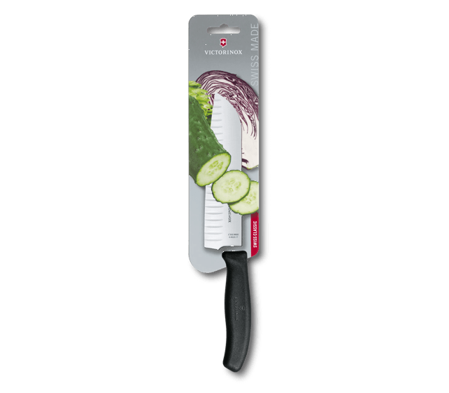 Cuchillo Santoku Swiss Classic con filo con alvéolos-6.8523.17B