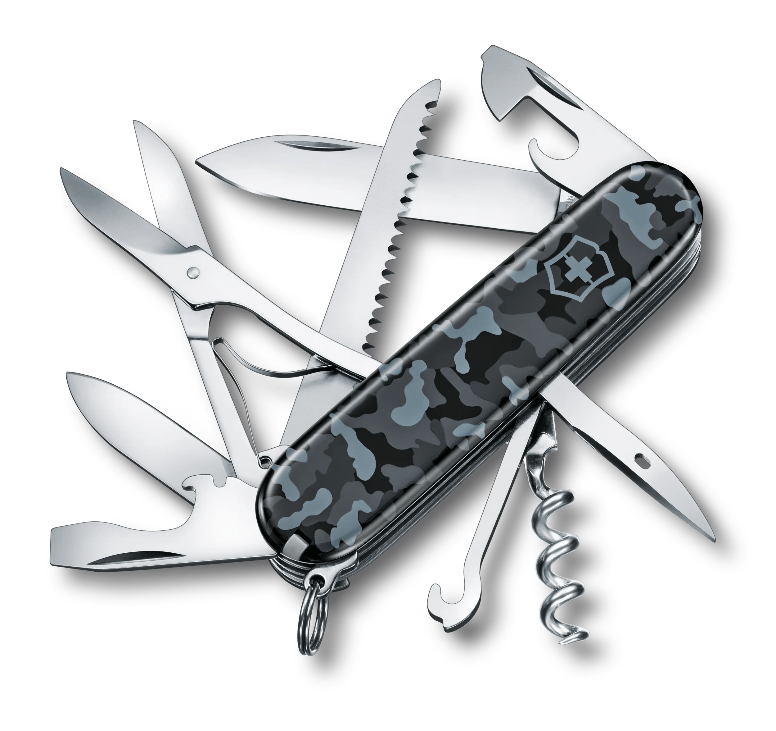  Victorinox Huntsman Wood Swiss Army Knife, Medium, Camping  Pocket Knives, Multi Tool, 13 Functions, Large Blade, Saw, Wood : Home &  Kitchen