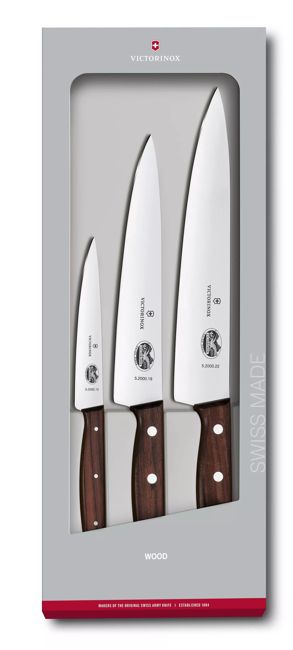 Set de cuchillos para chef de acero inoxidable Victorinox con estuche