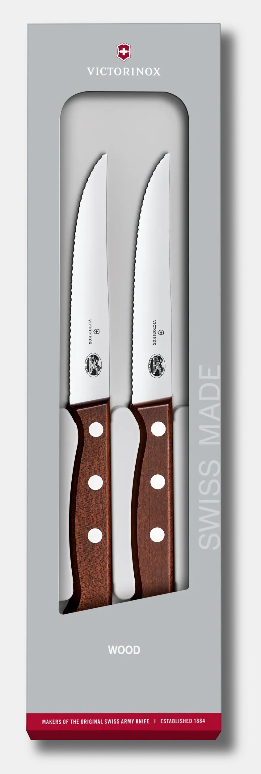 Wood Steak Knife Set 2 pieces
