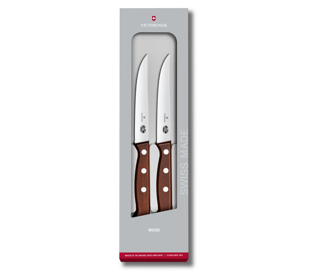 Wood Steak Knife Set, 2 pieces-5.1230.12G