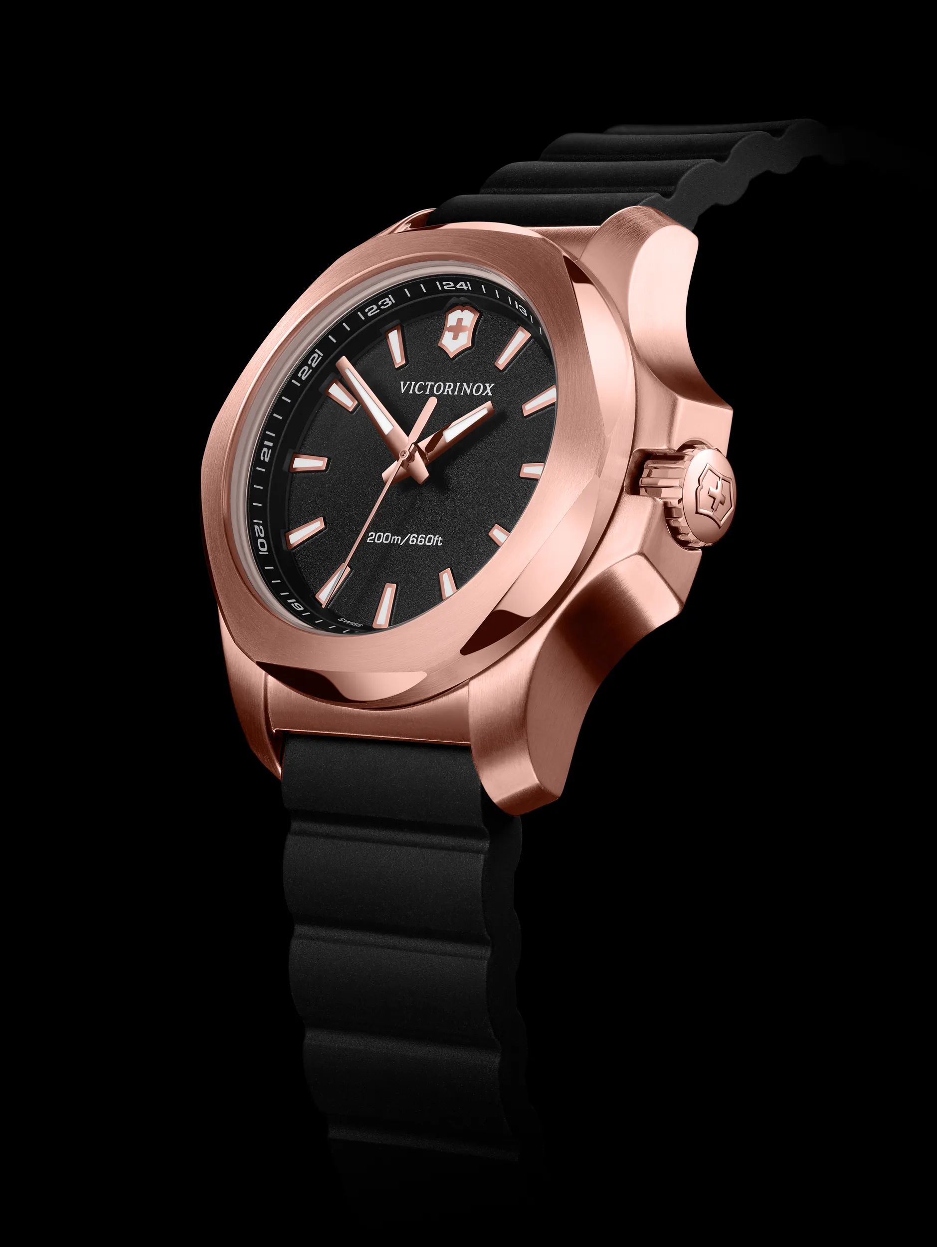 Victorinox rose gold watch store