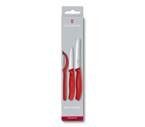 Swiss Classic Paring Knife Set with Peeler, 3 Pieces-6.7111.31