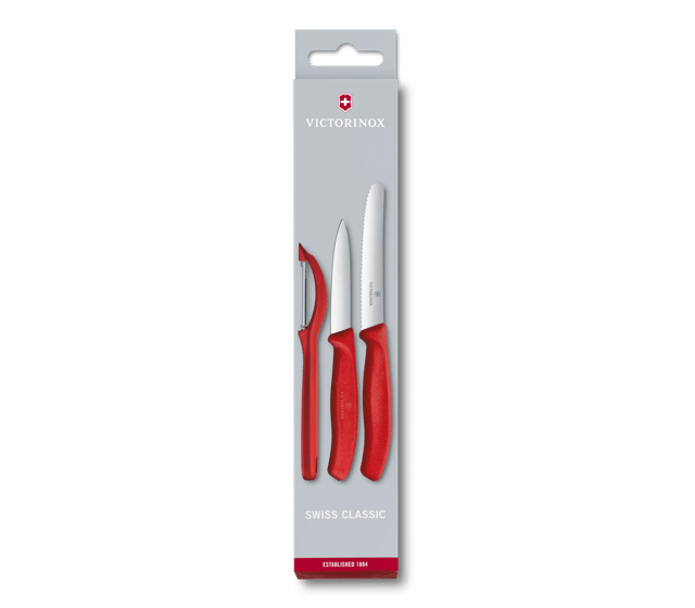 Set de cuchillos mondadores Swiss Classic con pelador, 3 piezas-6.7111.31