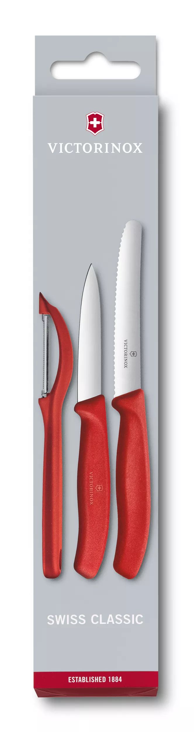 Conjunto de facas para descascar Swiss Classic com descascador, 3 peças-6.7111.31